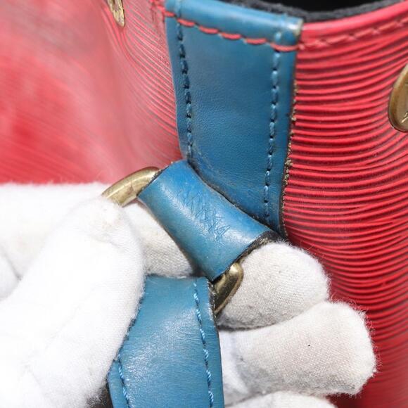 LOUIS VUITTON Epi Tricolor Noe Shoulder Bag Blue Red Green M44082 LV Auth 152652 - Picture 12 of 16